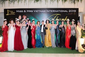 Hoa hậu Châu Mai Thảo cùng Mr Trường Nguyên và các Tânhoa hậu, á hậu vừa đoạt giải Miss & Mrs Vietnam International 2019