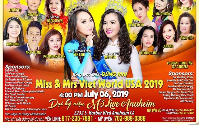 Hoa hậu Yến Linh và Hoa hậu Mỹ Uyên - 2 đồng trưởng BTC cuộc thi Miss & Mrs Viet World USA 2019