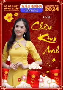 Ca sĩ Châu Kim Anh trên bìa Xuân Sài Gòn Giải Trí