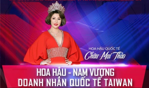 Hoa hậu Châu Mai Thảo - Trưởng BTC cuôc thi Hoa hậu - Nam vương Doanh nhân Taiwan 2019