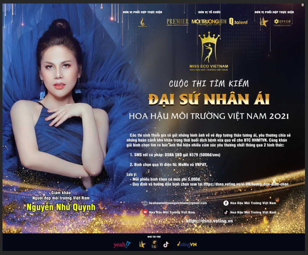 Bà Nguyễn Như Quỳnh - Phó BTC cuộc thi Hoa hậu Môi trường Việt Nam