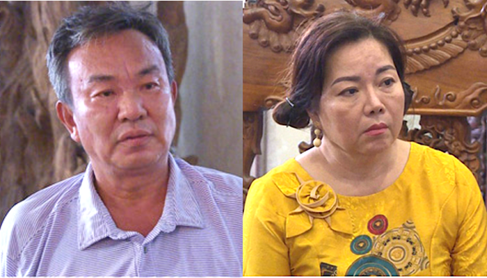 Vợ chồng nguyên đơn Cao Minh Tân và Phạm Thị Linh Phượng bị Công an Vĩnh Long bắt về tội lừa đảo