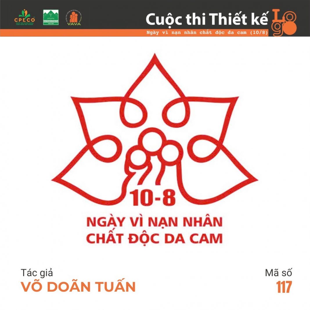 Tác giả Võ Doãn Tuấn (Nghệ An) đoạt giải nhất cuộc thi thiết kế logo “Ngày vì nạn nhân chất độc da cam (10-8)”