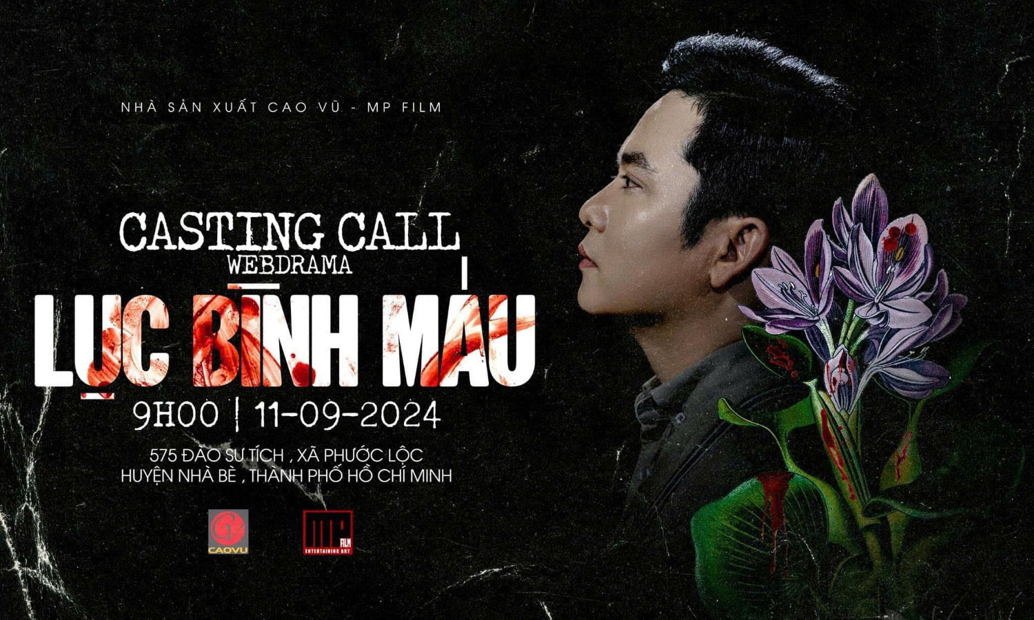 Hình ảnh Cao Vũ trong Poster Casting phim Lục Bình Máu